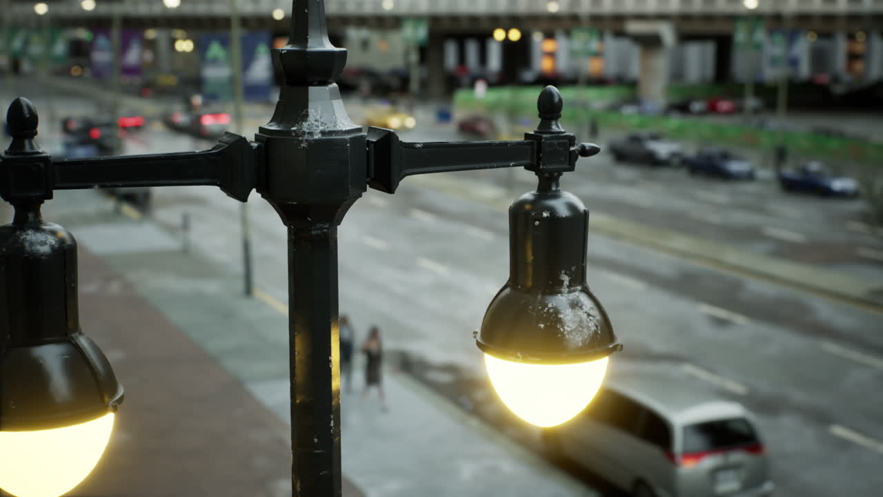 asombroso hiper lapso del centro de la ciudad