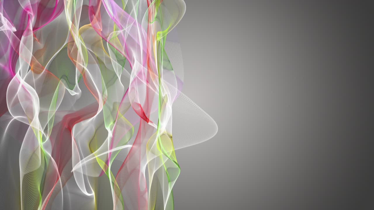 animación fantástica con objeto de onda de partículas en cámara lenta y espacio para texto, 4096x2304 bucle 4k