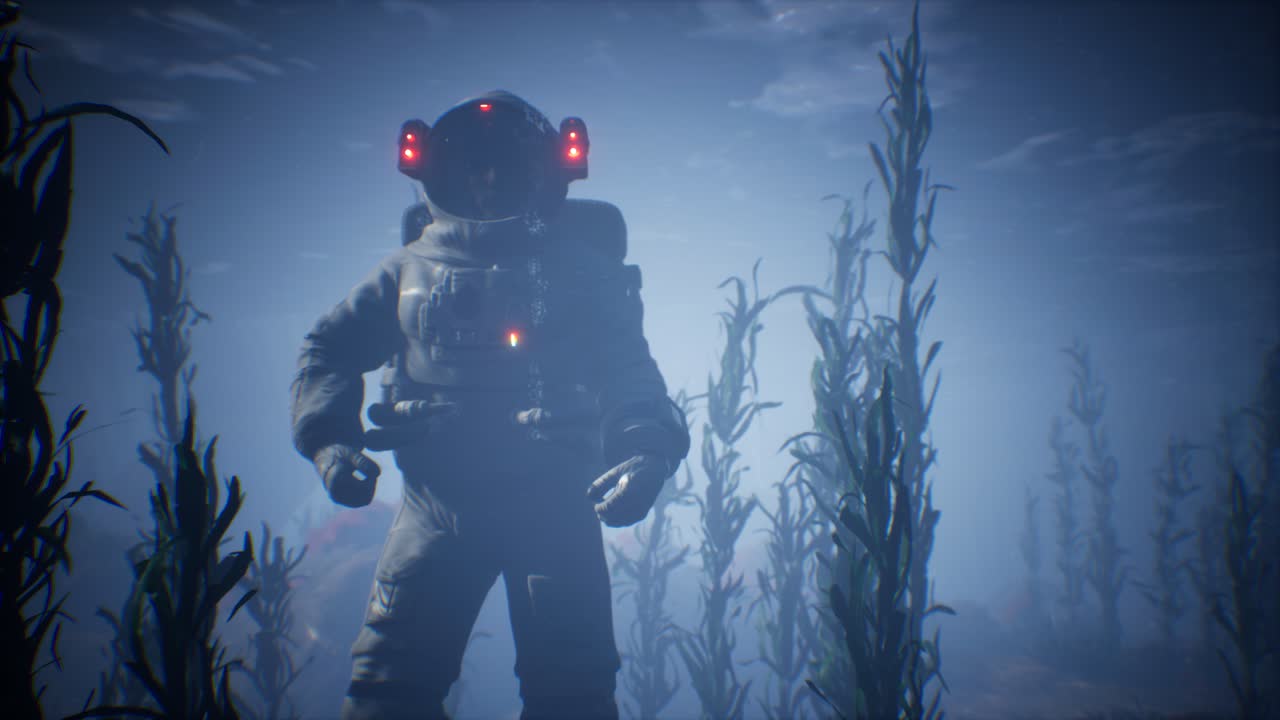 astronauta espacial en el mar