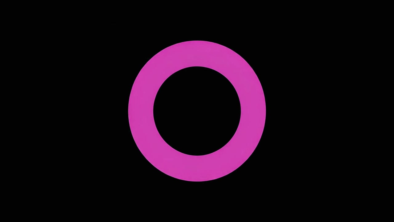 Animated Pink Concentric Circles Expanding on Black Background