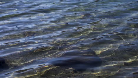 patterns in water of chandratal lake, himachal pradesh