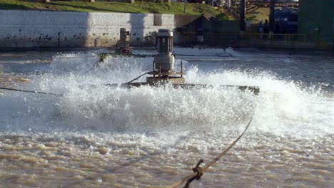 water recycling and treatment pool in cotton factory