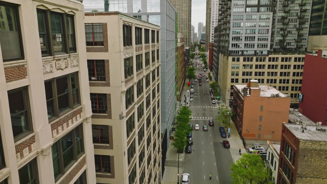 시카고, 일리노이, 미국 항공 드론 영상