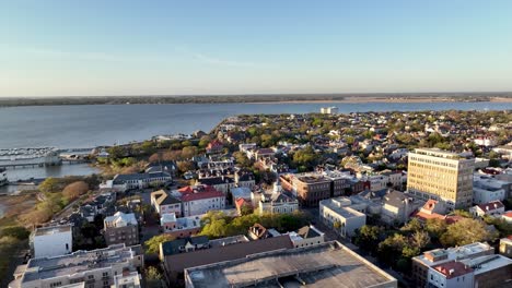 Antena-Alta-Sobre-Charleston-Sc,-Carolina-Del-Sur