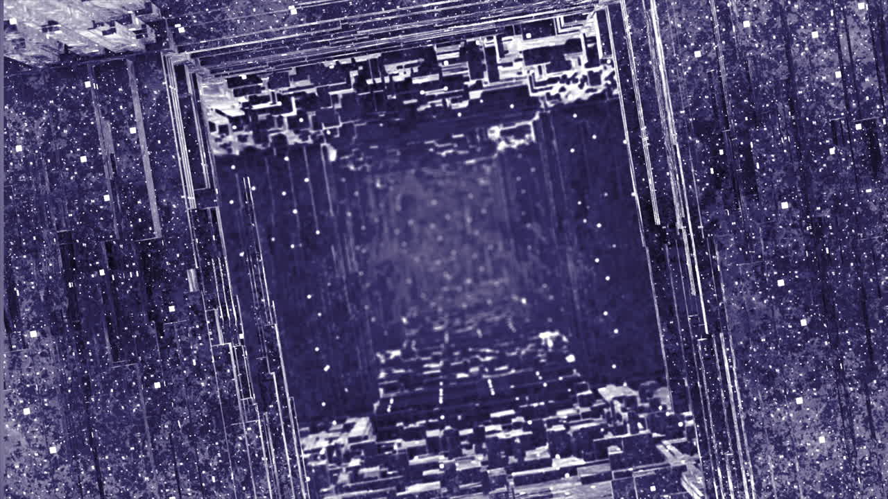 Abstract Cyberpunk City Tunnel