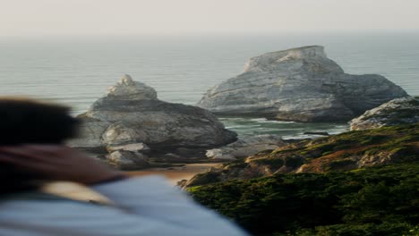 coastal viewpoint with rocks and ocean