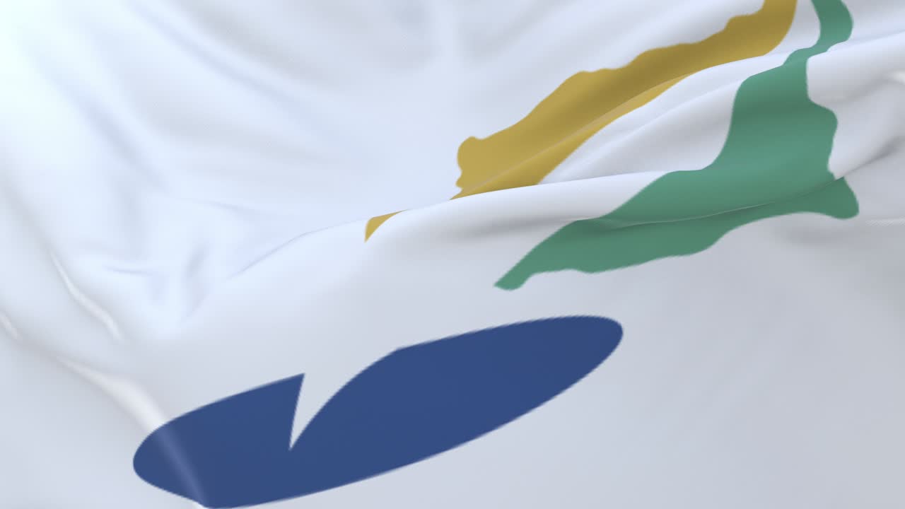 bandera de gangwon, provincia de corea del sur, bucle