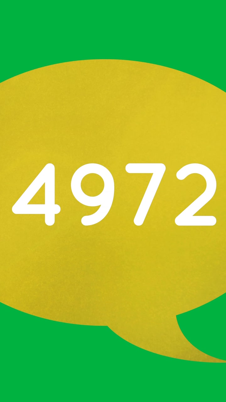 Yellow speech bubble with number 4k