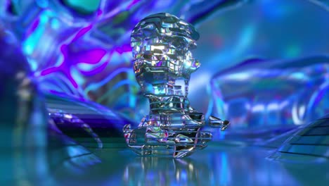 modelo 3d abstractamente iridescente