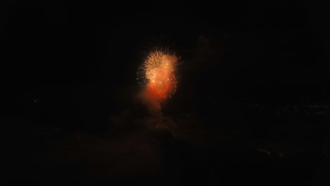 amazing fireworks finale wide shot