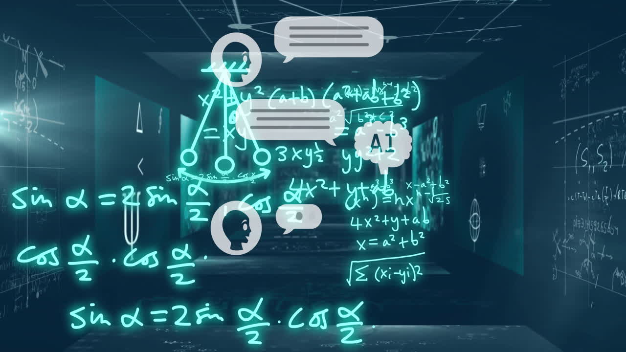 텍스트 및 수학적 데이터 처리의 애니메이션