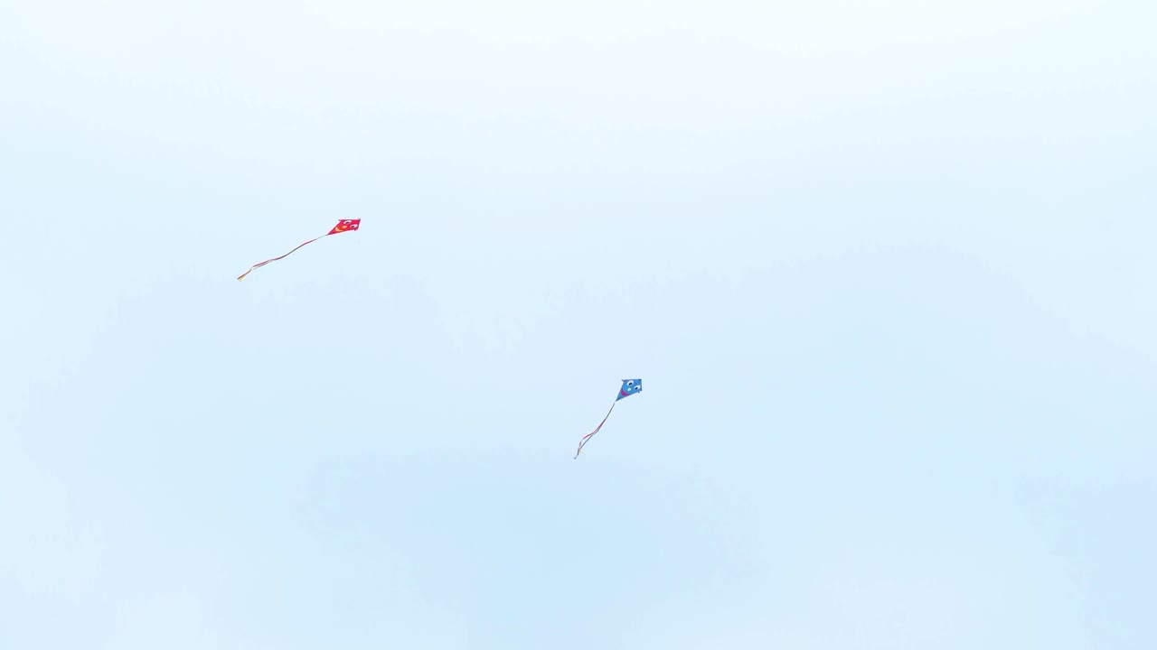 cometas volando en un cielo nublado