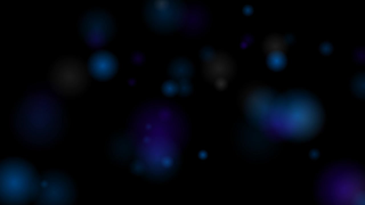 Abstract Background with Floating Blue and White Bokeh Lights