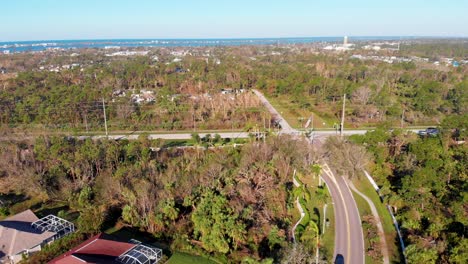 4k drone video of homes damaged by hurricane in florida - 10