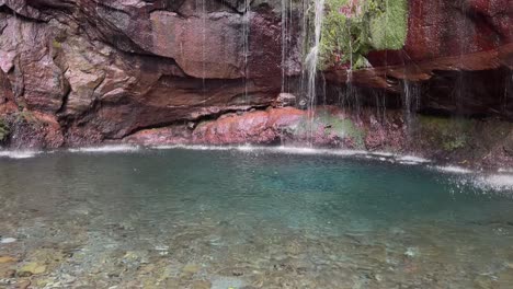 Waterfal at levada walk 25 fountains, Madeira island