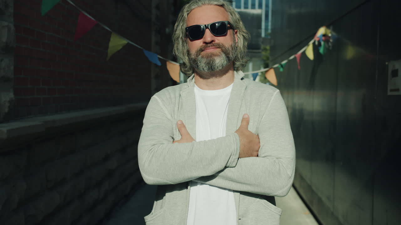 Man in Urban Alleyway