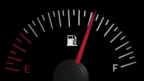 animación del panel del coche sobre un fondo negro