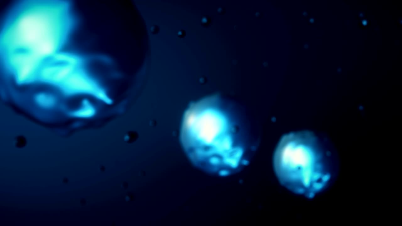 Metamorfosi della forma amorfa dalla sfera, animazione astratta della forma futura 4K.