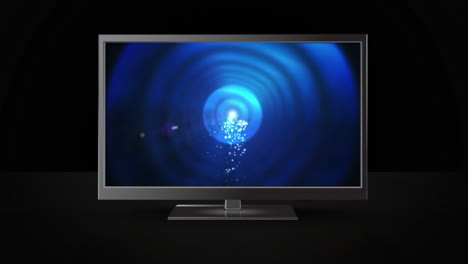 luces brillantes moviéndose a través de un agujero de gusano