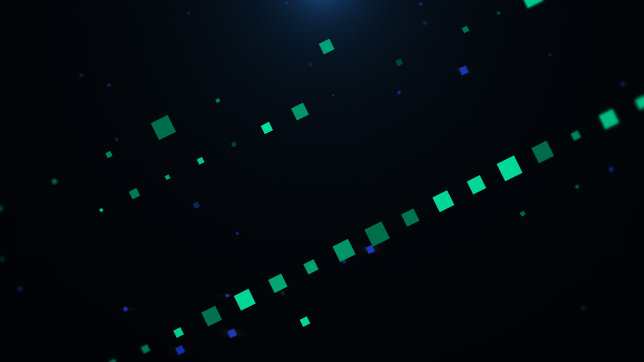 Motion green squares abstract background 1