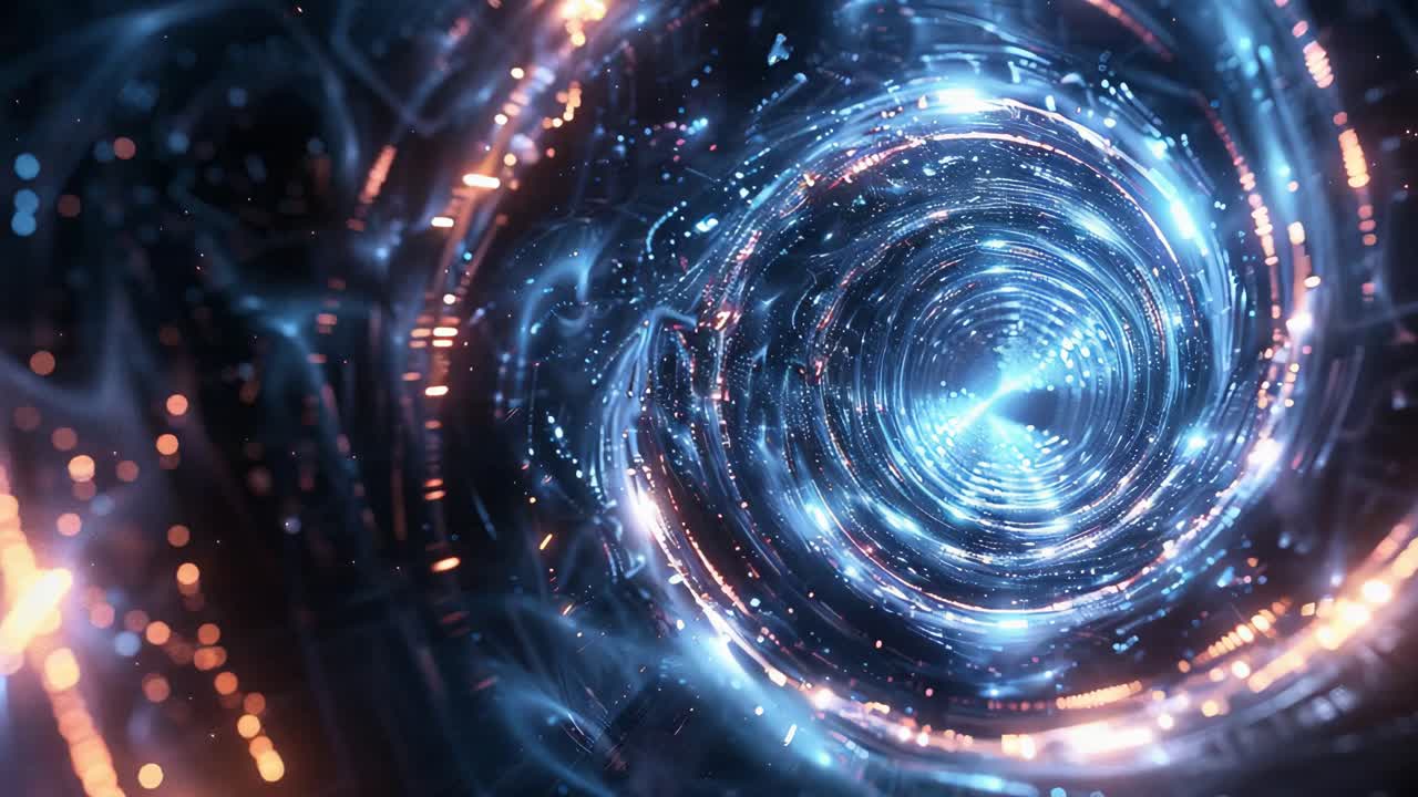 Tunnel a vortice luminoso astratto