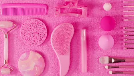 pink beauty and hair accessories