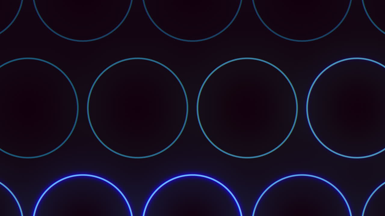 hipnotizante patrón circular negro y azul con una serie de círculos