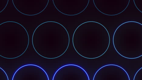 hipnotizante patrón circular negro y azul con una serie de círculos