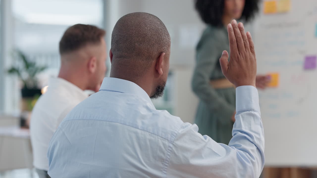 Business people, presentation questions