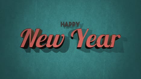 texto retro feliz año nuevo en textura grunge verde 1