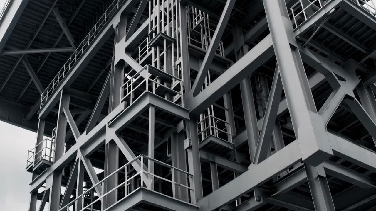 Close-up of a Metal Industrial Structure