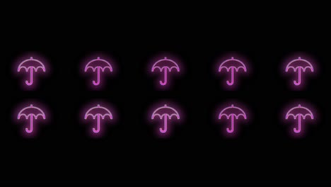 Pink-umbrella-pattern-with-led-light-in-club-style