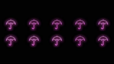 patrón de paraguas rosa con luz led en estilo club