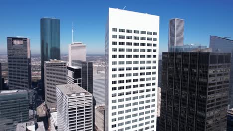 Downtown-Houston-TX-USA-Skyscrapers-and-Towers,-Aerial-View