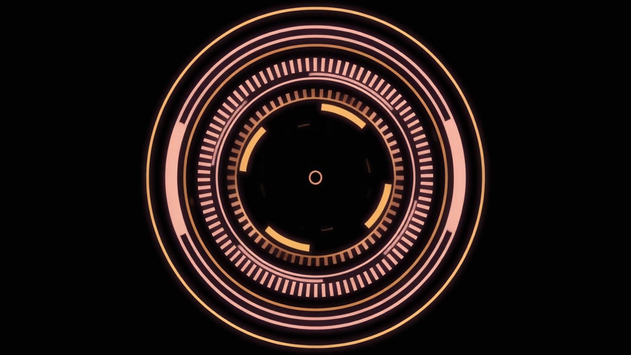 Animated Futuristic Circular HUD Interface Element