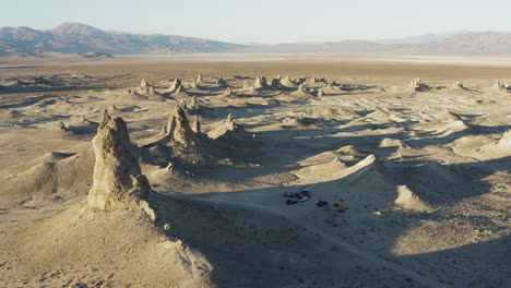 Wide-aerial-shot-of-the-tufa-spires-while-camping-in-the-Trona-pinnacles