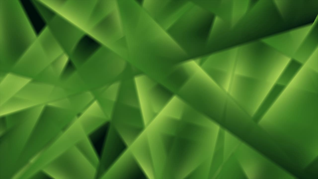 fondo de movimiento tecnológico poligonal abstracto con rayas lisas verdes