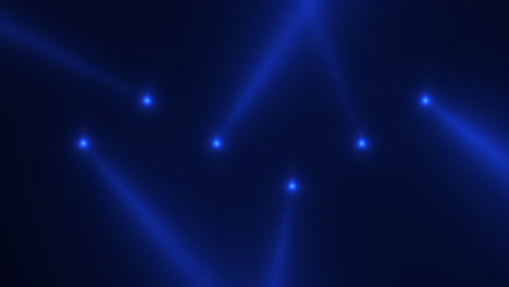Spotlight-neon-blue-beams-on-disco-stage