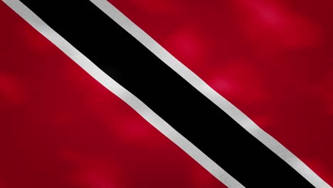 trinidad y tobago densas banderas de tela onduladas, bucle de fondo