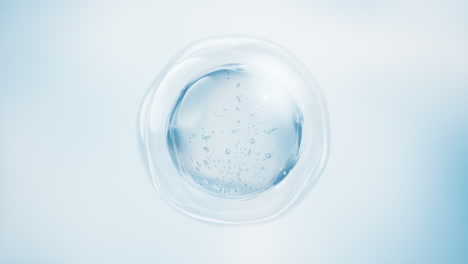 transparent blue liquid bubble, 3d rendering.