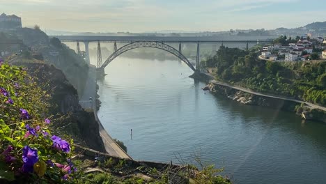 high view of river and bridge