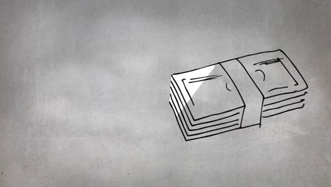 el dibujo de billetes de papel