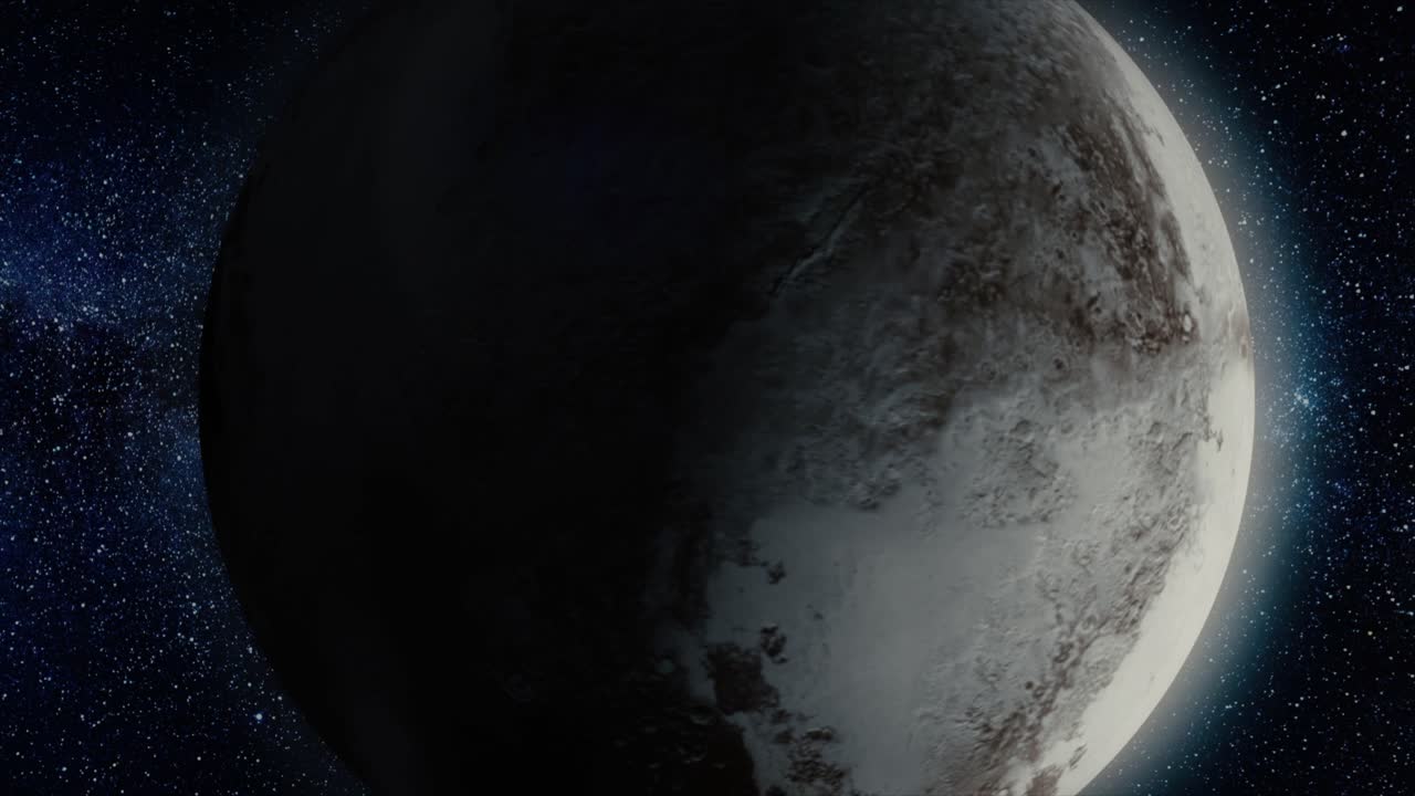 un planeta lejano en una noche estrellada