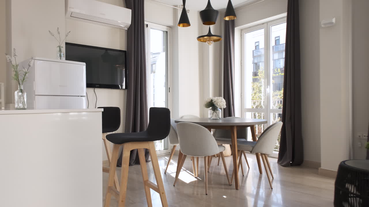 Stylish interior design of living room. Interior of apartment