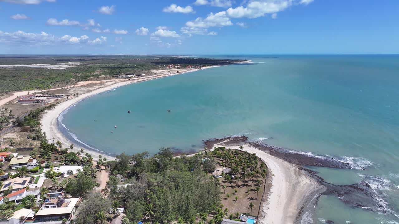 Sardim Beach At Cajueiro Da Praia In Piaui Brazil. Beach Skyline. Nature Landscape. Summer Travel. Sardim Beach At Cajueiro Da Praia In Piaui Brazil. Tropical Scenery