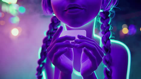 neon glow girl at a festival