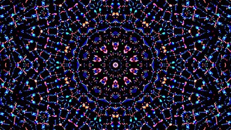 piękny abstrakcyjny kaleidoskop, który świeci, promieniejące światło, które reguluje subtelne ruchy