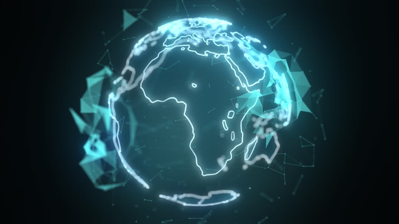 visualización digital abstracta y futurista de la tierra