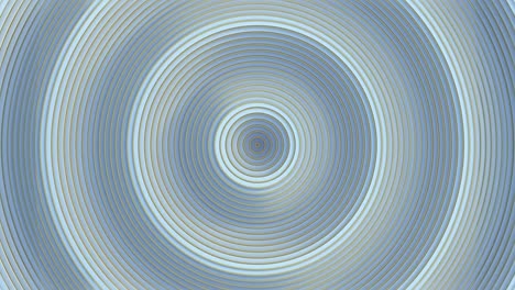 White rings with gold edges 3D render seamless loop animation