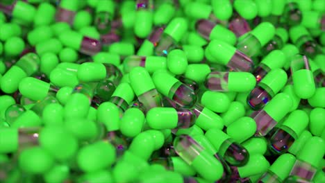 pile of green capsules